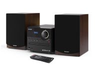 Аудио система Sharp Audio Systems XL-B517D(BR), HI-FI MICRO SYSTEM, 45W total max power output, DAB+ and FM tuner with RDS, Bluetooth v5.0, CD player, USB playback, 3.5mm Aux-in / line-in, Headphone jack, wooden speaker, Brown