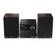 Аудио система Sharp Audio Systems XL-B517D(BR), HI-FI MICRO SYSTEM, 45W total max power output, DAB+ and FM tuner with RDS, Bluetooth v5.0, CD player, USB playback, 3.5mm Aux-in / line-in, Headphone jack, wooden speaker, Brown