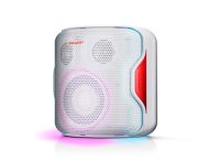 Тонколони Sharp Speakers PS-919(WH), 2.1 PARTY SPEAKER SYSTEM, 2 x 2? Tweeter + 1 x 4? Subwoofer, max power output 130 W, 14 h play time by built in battery, True wireless Stereo, USB for playback, Bluetooth 5.0, Waterproof IPX5, White