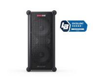 Тонколони Sharp Speakers CP-LS100, SUMOBOX HIGH PERFORMANCE PORTABLE SPEAKER  120W RMS / 105dB via 2 x 8" woofers + 2 x 2" tweeters, 10 h play time by built in battery, Duo-mode/True Wireless Stereo (TWS), USB x2 (charging only), BT 5.0, 3.5mm Aux-in / li