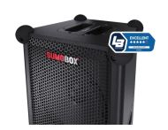 Тонколони Sharp Speakers CP-LS100, SUMOBOX HIGH PERFORMANCE PORTABLE SPEAKER  120W RMS / 105dB via 2 x 8" woofers + 2 x 2" tweeters, 10 h play time by built in battery, Duo-mode/True Wireless Stereo (TWS), USB x2 (charging only), BT 5.0, 3.5mm Aux-in / li