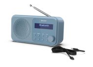 Радио Sharp Radios DR-P420(BL), PORTABLE DIGITAL RADIO, Bluetooth 5.0, 20 DAB+/DAB/FM, Auto time/date, LCD Display, Dual alarm,Micro USB x1 (power supply),3.5mm Headphone jack / line-out, STEEL BLUE