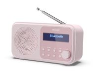 Радио Sharp Radios DR-P420(PK), PORTABLE DIGITAL RADIO, Bluetooth 5.0, 20 DAB+/DAB/FM, Auto time/date, LCD Display, Dual alarm,Micro USB x1 (power supply),3.5mm Headphone jack / line-out, BLOSSOM PINK