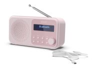 Радио Sharp Radios DR-P420(PK), PORTABLE DIGITAL RADIO, Bluetooth 5.0, 20 DAB+/DAB/FM, Auto time/date, LCD Display, Dual alarm,Micro USB x1 (power supply),3.5mm Headphone jack / line-out, BLOSSOM PINK