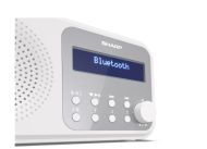 Радио Sharp Radios DR-P420(WH), PORTABLE DIGITAL RADIO, Bluetooth 5.0, 20 DAB+/DAB/FM, Auto time/date, LCD Display, Dual alarm,Micro USB x1 (power supply),3.5mm Headphone jack / line-out, SNOWY WHITE