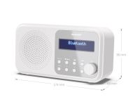 Радио Sharp Radios DR-P420(WH), PORTABLE DIGITAL RADIO, Bluetooth 5.0, 20 DAB+/DAB/FM, Auto time/date, LCD Display, Dual alarm,Micro USB x1 (power supply),3.5mm Headphone jack / line-out, SNOWY WHITE