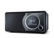 Радио Sharp Radios DR-450(BK), DIGITAL RADIO, Bluetooth 4.2, 6W, 20 DAB+/DAB/FM, Auto time/date, LCD Display, Dual alarm with Sleep and Snooze, Dimmer function, Wooden speaker, Black