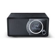 Радио Sharp Radios DR-450(BK), DIGITAL RADIO, Bluetooth 4.2, 6W, 20 DAB+/DAB/FM, Auto time/date, LCD Display, Dual alarm with Sleep and Snooze, Dimmer function, Wooden speaker, Black