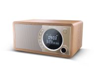 Радио Sharp Radios DR-450(BR), DIGITAL RADIO, Bluetooth 4.2, 6W, 20 DAB+/DAB/FM, Auto time/date, LCD Display, Dual alarm with Sleep and Snooze, Dimmer function, Wooden speaker, Brown