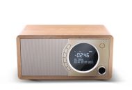 Радио Sharp Radios DR-450(BR), DIGITAL RADIO, Bluetooth 4.2, 6W, 20 DAB+/DAB/FM, Auto time/date, LCD Display, Dual alarm with Sleep and Snooze, Dimmer function, Wooden speaker, Brown