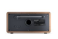 Радио Sharp Radios DR-450(BR), DIGITAL RADIO, Bluetooth 4.2, 6W, 20 DAB+/DAB/FM, Auto time/date, LCD Display, Dual alarm with Sleep and Snooze, Dimmer function, Wooden speaker, Brown