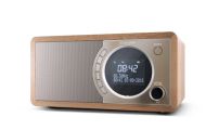 Радио Sharp Radios DR-450(BR), DIGITAL RADIO, Bluetooth 4.2, 6W, 20 DAB+/DAB/FM, Auto time/date, LCD Display, Dual alarm with Sleep and Snooze, Dimmer function, Wooden speaker, Brown