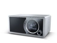 Радио Sharp Radios DR-450(GR), DIGITAL RADIO, Bluetooth 4.2, 6W, 20 DAB+/DAB/FM, Auto time/date, LCD Display, Dual alarm with Sleep and Snooze, Dimmer function, Wooden speaker, Grey