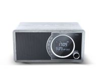 Радио Sharp Radios DR-450(GR), DIGITAL RADIO, Bluetooth 4.2, 6W, 20 DAB+/DAB/FM, Auto time/date, LCD Display, Dual alarm with Sleep and Snooze, Dimmer function, Wooden speaker, Grey