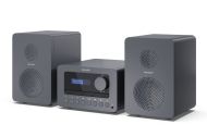 Аудио система Sharp Audio Systems XL-B514(GY), HI-FI MICRO SYSTEM, 40W (peak), FM radio with RDS,  Bluetooth v5.0, CD player, USB MP3 playback, 3.5mm Headphone jack / line-out, wooden speaker, Gray
