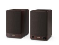 Аудио система Sharp Audio Systems CP-SS30(BR), Hifi Systems BOOKSHELF SPEAKERS 60W (2 x 30W) RMS 2, Bluetooth v5.0, USB playback, MP3 Audio decoder, RCA L/R In, 3.5mm Aux-in / line-in, Digital optical-in, Wooden speaker, Brown