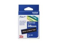 BROTHER P-Touch TZE-365 white on black 36mm laminated