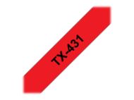 BROTHER P-Touch TX-431 black on red 12mm