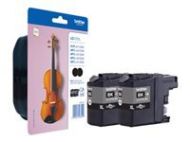 BROTHER LC-127XL ink cartridge black high capacity 2 x 1.200 pages 2-pack blister without alarm