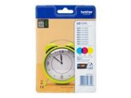 BROTHER LC-125XL ink cartridge cyan magenta and yellow high capacity 1-pack blister without alarm