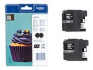 BROTHER LC-123 ink cartridge black standard capacity 2 x 600 pages 2-pack blister without alarm