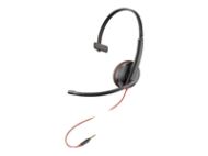HP Poly Blackwire 3215 Headset on-ear wired 3.5mm jack black for Skype for Business Optimised for UC Avaya Cisco Jabber