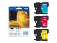 BROTHER LC-1100 ink cartridge cyan magenta and yellow standard capacity 3 x 7.5ml 3 x 325 pages 3-pack blister without alarm