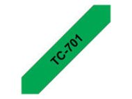 BROTHER P-Touch TC-701 black on green 12mm