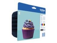 BROTHER LC-123 ink cartridge black and tri-colour standard capacity 1-pack blister without alarm