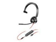 HP Poly Blackwire 3315 Blackwire 3300 series headset on-ear wired active noise cancelling 3.5mm jack USB-C black