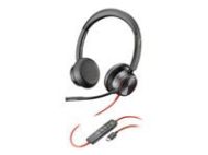 HP Poly Blackwire 8225 Blackwire 8200 series headset on-ear wired active noise cancelling USB-C black Zoom Certified