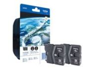 BROTHER LC-985 ink cartridge black standard capacity 2 x 300 pages 2-pack blister without alarm