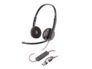 HP Poly Blackwire 3220 Stereo USB-C Black Headset +USB-C/A Adapter Bulk
