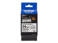 BROTHER TZES151 24mm BLACK ON CLEAR ADHESIVE TAPE