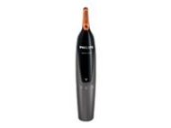 PHILIPS Nose and ear trimmer: 100proc water-proof  Powerful tube trimmer  ProtecTube technology  AA-battery included