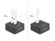 Delock M.2 Докинг станция за 2 x M.2 NVMe, клониране,изтриване, до 20 Gbps, USB-C, адаптер