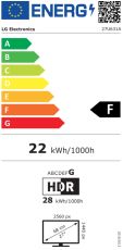 Монитор LG 27U631A-B, 27" QHD LED AG, IPS, 100Hz, 5ms, 250 cd/m2, 1000:1, QHD (2560 x 1440), sRGB 99% , HDR 10, USB-C (PD 15W), HDMI, LG Switch, Dynamic Action Sync, Reader mode, Headphone out, Tilt, Black