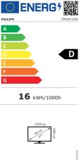 Монитор Philips 27E2N1100L, 27" VA WLED, 1920x1080@100Hz, 4ms GtG, 1ms MPRT, 250cd m/2, 4000:1, Mega Infinity DCR, Adaptive Sync, FlickerFree, LowBlue Mode, Tilt, D-SUB, HDMI