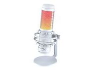 HP HyperX QuadCast S Microphone Stereo Omnidirectional Cardioid Bidirectional modes compatible PC Playstion and Mac White