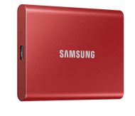 Твърд диск Samsung Portable SSD T7 500GB, USB 3.2, Read 1050 MB/s Write 1000 MB/s, Metallic Red
