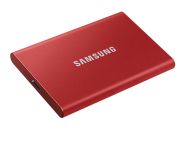 Твърд диск Samsung Portable SSD T7 2TB, USB 3.2, Read 1050 MB/s Write 1000 MB/s, Metallic Red