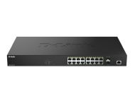 Комутатор D-Link 16 Ports 2.5Gbps PoE(90W)+ 2 Ports 10G SFP+ Smart Managed Switch