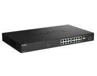 Комутатор D-Link 16 Ports 2.5Gbps PoE(90W)+ 2 Ports 10G SFP+ Smart Managed Switch