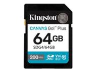 KINGSTON 64GB SDXC Canvas Go Plus Gen4 200MB/s C10 UHS-I U3 V30