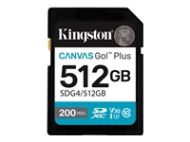 KINGSTON 512GB SDXC Canvas Go Plus Gen4 200MB/s C10 UHS-I U3 V30