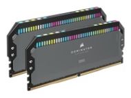 CORSAIR DOMINATOR PLATINUM RGB 32GB 2x16GB DDR5 5200MT/s DIMM Unbuffered 40-40-40-77 STD PMIC AMD EXPO Cool Grey Heatspreader 1.25V