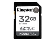 KINGSTON 32GB SDHC Industrial -40C to 85C C10 UHS-I U3 V30 A1 pSLC