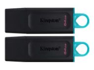 KINGSTON 64GB USB3.2 Gen 1 DataTraveler Exodia Black+Teal 2 Pieces