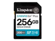 KINGSTON 256GB SDXC Canvas Go Plus Gen4 200MB/s C10 UHS-I U3 V30