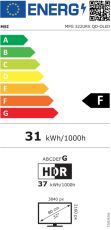 Монитор MSI MPG 322URX QD-OLED, 31.5", 0.03ms, 240Hz, Flat, 3840x2160 UHD, 16:9, G-Sync Compatible, HDR True Black 400, 450 nits, 99% DCI-P3, AG, 1.5M:1, 100M:1, DP(2.1a), 2xHDMI 2.1, 1xTypeC DP alt. w/PD (98W), USB HUB, Pivot, Heigh Adj., VESA, Black, 9.